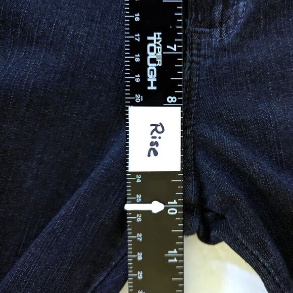 Lee Slender Secret Lower on the Waist Size 8Long Mid Rise Dark Wash Bootcut Jean - Picture 8 of 12